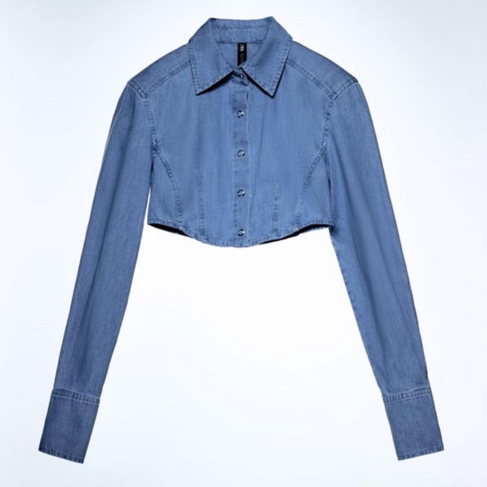 Zara denim top XL new with tags